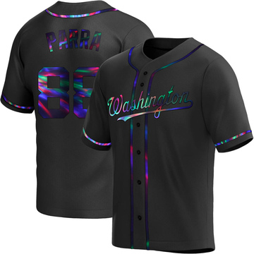 Gerardo Parra Men's Replica Washington Nationals Black Holographic Alternate Jersey