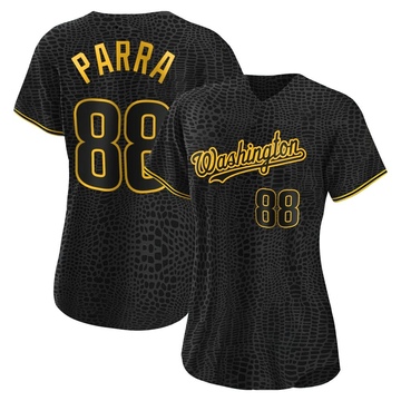 Gerardo Parra Women's Authentic Washington Nationals Black Snake Skin City Jersey